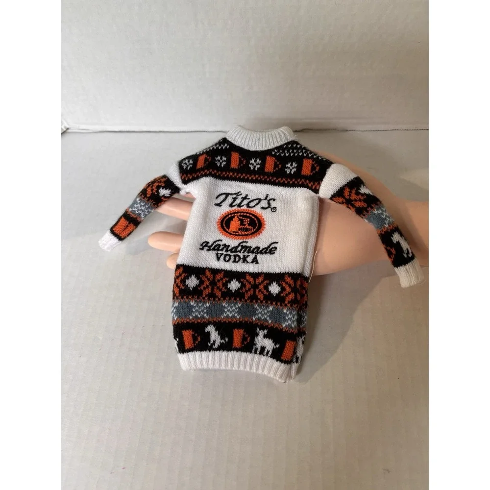 Titos Vodka Bottle Sweaters Ugly Xmas Holiday Set of 2 bar‎ novelty